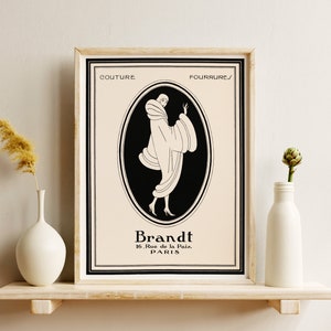 Impresiones descargables / Cartel publicitario francés / Impresión Art Déco vintage / Ilustración de moda de los años 20 / Arte de pared imprimible