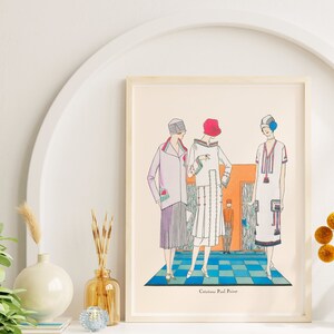Downloadable Prints | French Art Deco Print | 1920s Fashion Print | Vintage Flapper Illustration | Printable Wall Art