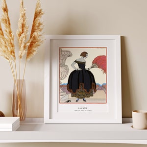 Downloadable Prints | French Art Deco Print | 1920s Fashion Illustration | Eclectic Wall Art | Flapper Girl | Printable Wall Art