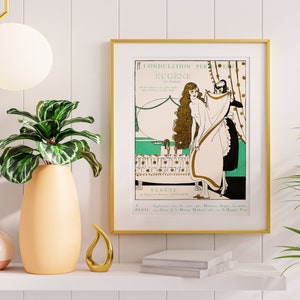 Impresiones descargables / Carteles publicitarios franceses de la década de 1920 / Impresión de baño de mujer / Arte de pared ecléctico / Arte de pared DIY / Arte de pared imprimible