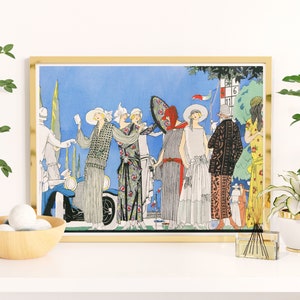 Downloadable Prints | French 1920s Fashion Print | Colorful Wall Art | Aesthetic Wall Art | Vintage Illustration | Printable Wall Art