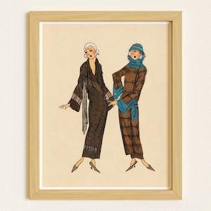 Downloadable Prints | Fashion Sketch | 1920s Flapper Art | Vintage Illustration | Trendy Wall Art | Printable Wall Art