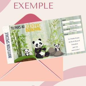 Invitation Zoo Beauval à personnaliser et imprimer image 1