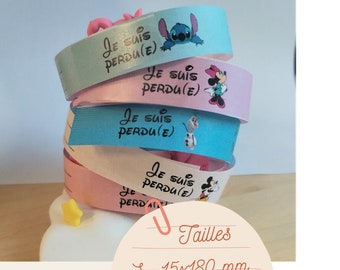 Children's contact bracelets in case of emergency or loss to print (French and English)