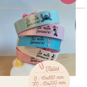 Children&#39;s contact bracelets in case of emergency or loss to print (French and English)