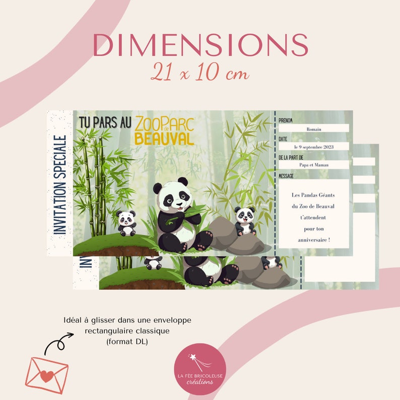 Invitation Zoo Beauval à personnaliser et imprimer image 4