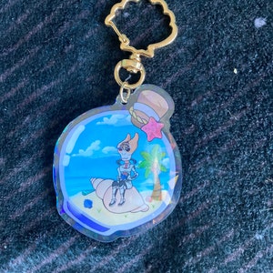 Mass Effect Mordin beach bottle holographic keychain