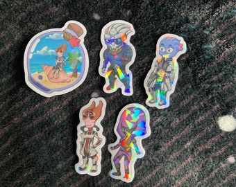 Mass Effect holographic stickers