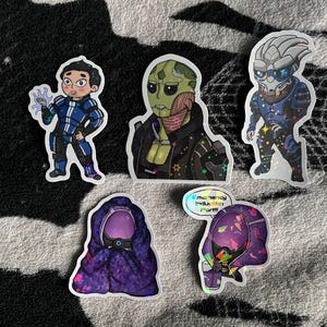 Mass Effect holographic stickers