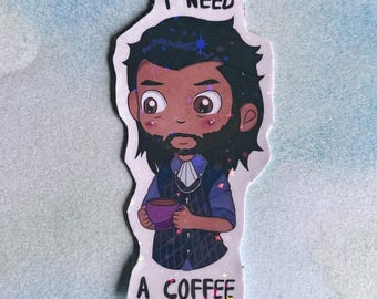 Dragon Age: The Veilguard Lucanis Dellamorte Coffee holographic sticker