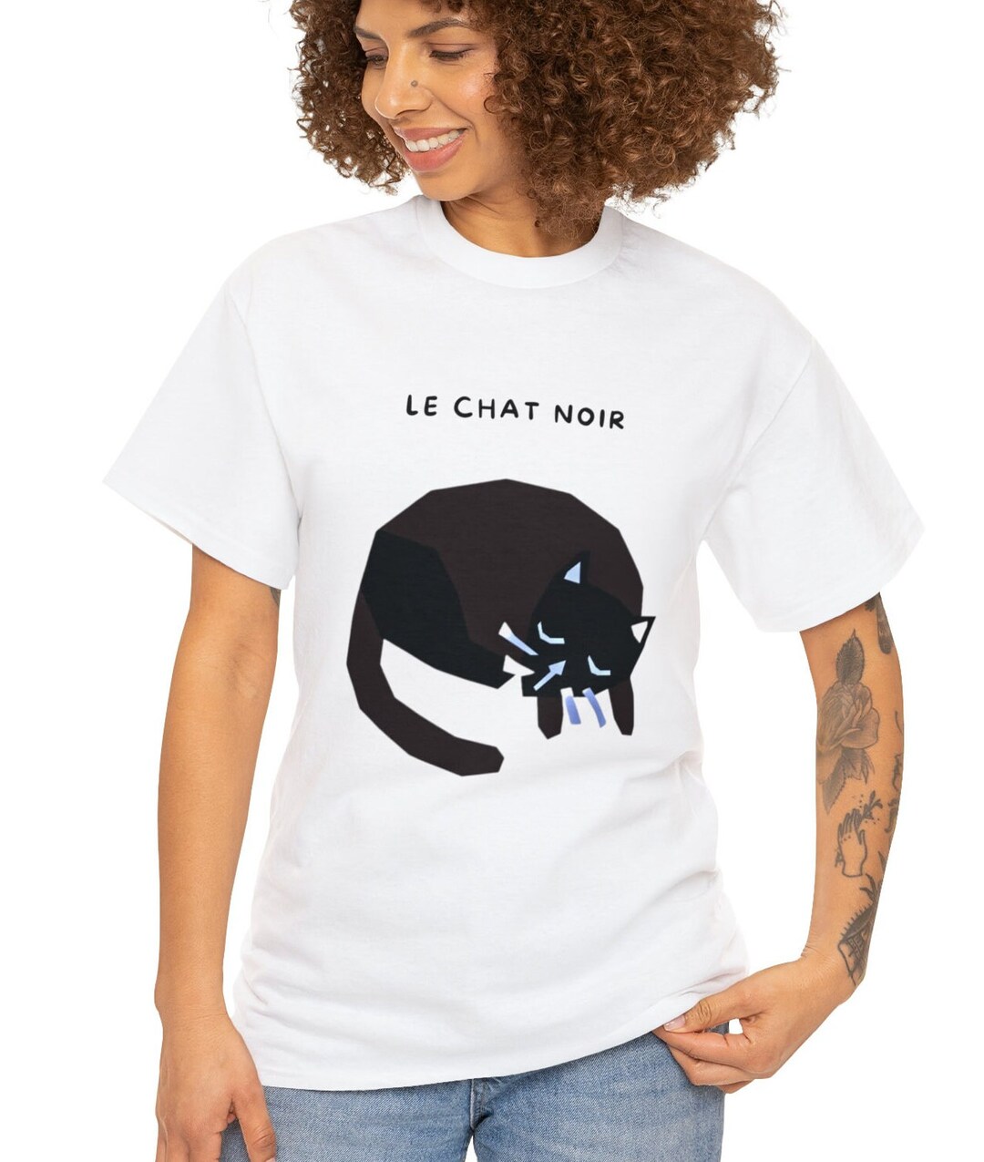 Le Chat Noir Shirt Black Cat Clothes Cat Top Pet Shirt Animal Etsy