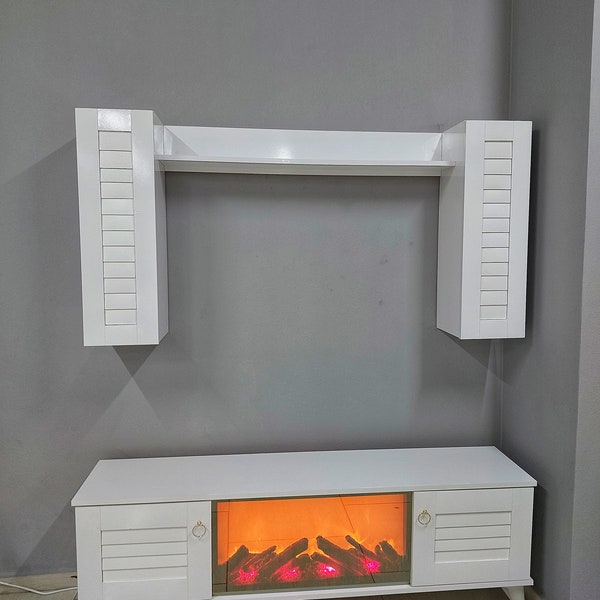 Electric Fireplace Tv Stand - Etsy UK