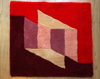 Bauhaus style tufted rug, Josef Albers