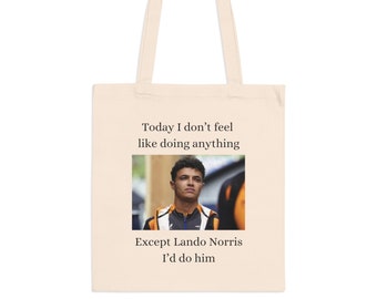 Lando Norris Tote Bag, Formule 1 Tote Bag, F1 Tote, F1 Gift, Katoenen Tote Bag, Formule 1, Lando Norris, Racing Gift, F1 draagtas, F1 tas