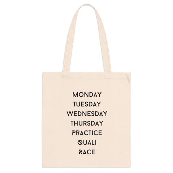 Race Day Tote Bag, Formula One Tote Bag, F1 Tote, F1 Gift, Cotton Tote Bag, Race Day, Formula One, Race Week, Racing Gift, Formula One gift