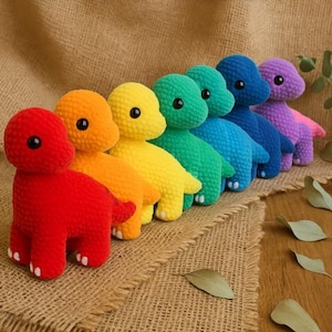 Brontosaurus Crochet Pattern, Low Sew Dinosaur Amigurumi PDF, Easy Dinosaur Toy Crochet Tutorial, Handmade Dino Toy PDF by CrochetGrove