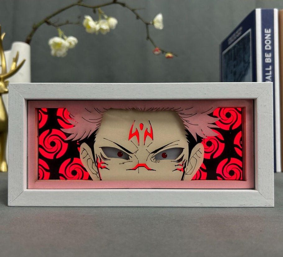 Anime Light Box Jujutsu Kaisen Sukuna Yuji Itadori Eye Face Etsy Canada