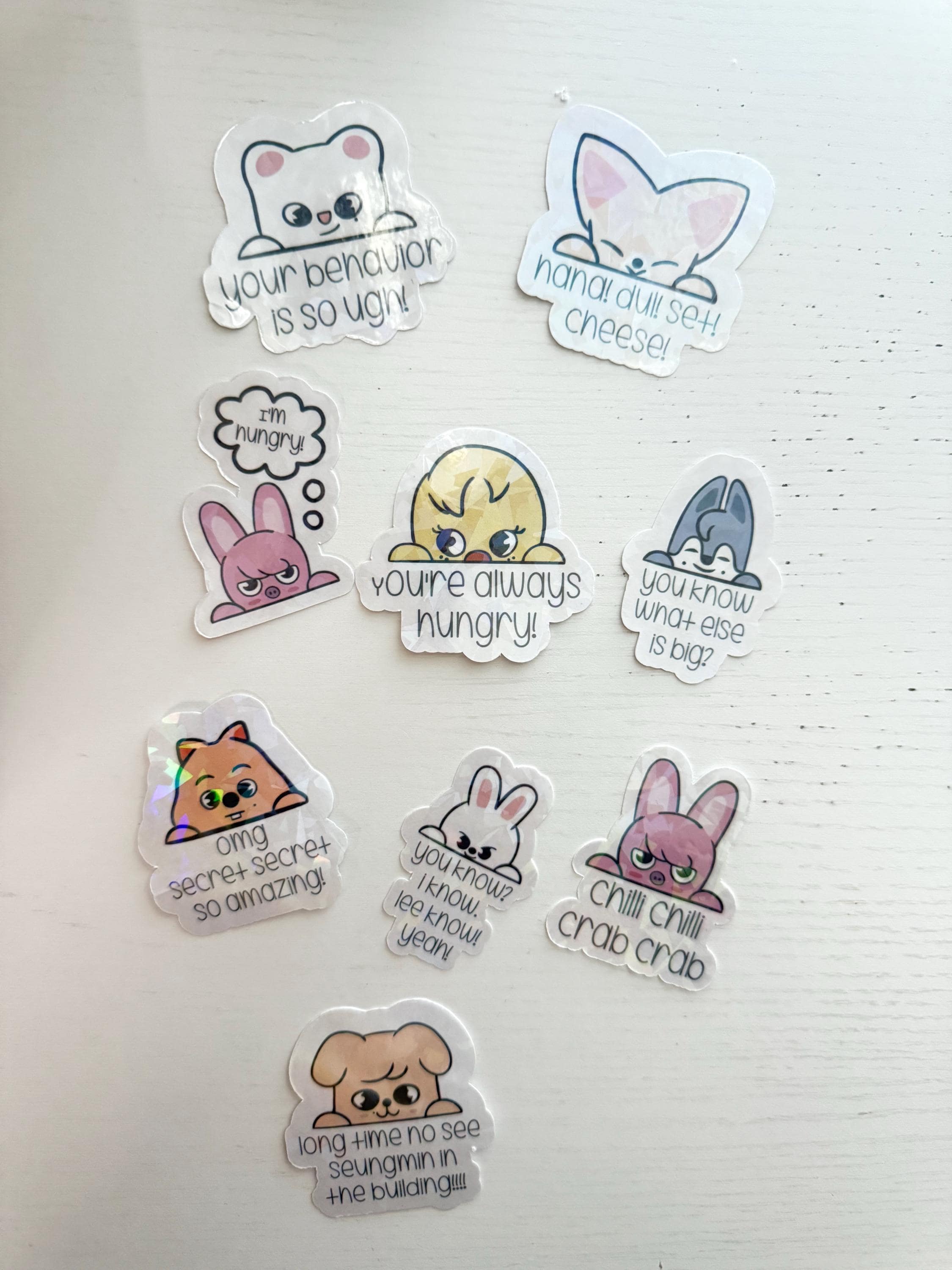 スキズ　Stray Kids　ステッカー Skzoo Holographic Stickers: Stray Kids Fan Art - Etsy