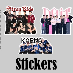 Stray Kids Faceless Art "DominATE", "KARMA", & "Do It" Waterproof stickers, K-POP merch! image 2