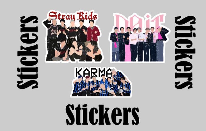 Stray Kids Faceless Art "DominATE", "KARMA", & "Do It" Waterproof stickers, K-POP merch! image 2