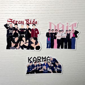 Stray Kids Faceless Art "DominATE", "KARMA", & "Do It" Waterproof stickers, K-POP merch! image 1