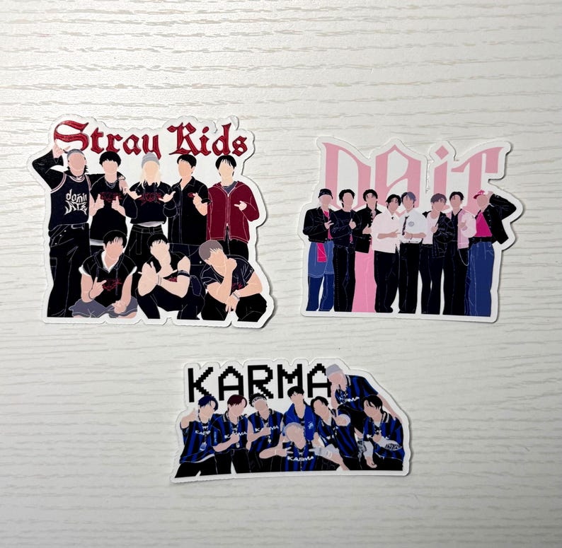 Stray Kids Faceless Art "DominATE", "KARMA", & "Do It" Waterproof stickers, K-POP merch! image 1