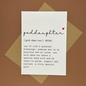 Définition de filleule Carte de vœux