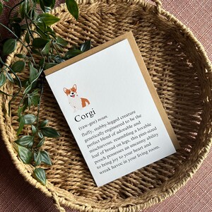 Définition du corgi Carte de vœux