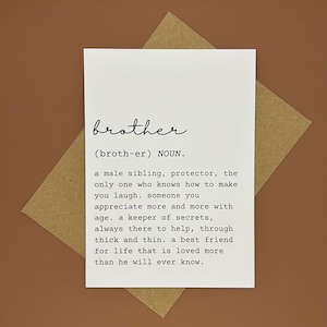 Carte de vœux Brother Definition