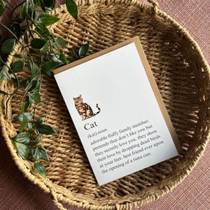 Définition de chat Carte de vœux