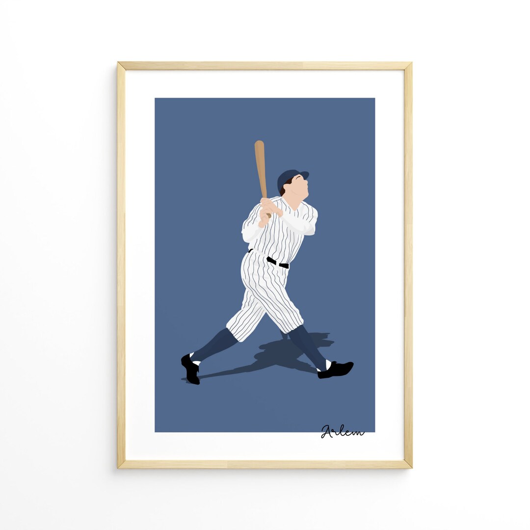Poster Babe Ruth Baseball Poster New York Yankees Print - Etsy