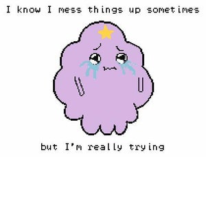 Lumpy Space Princess - I'm Really Trying Cross Stitch Pattern