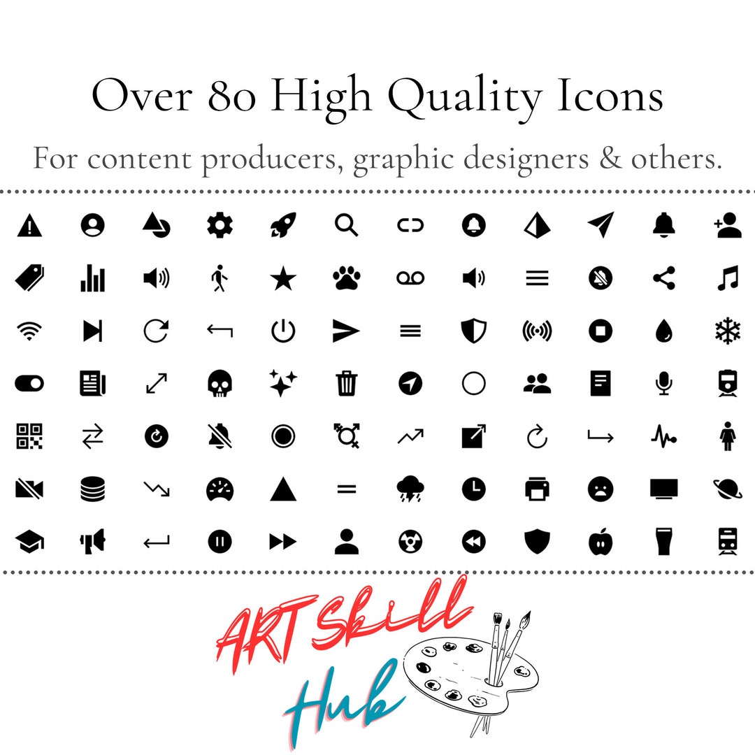 Vectorized Icon Pack | High Resolution Icons - Etsy