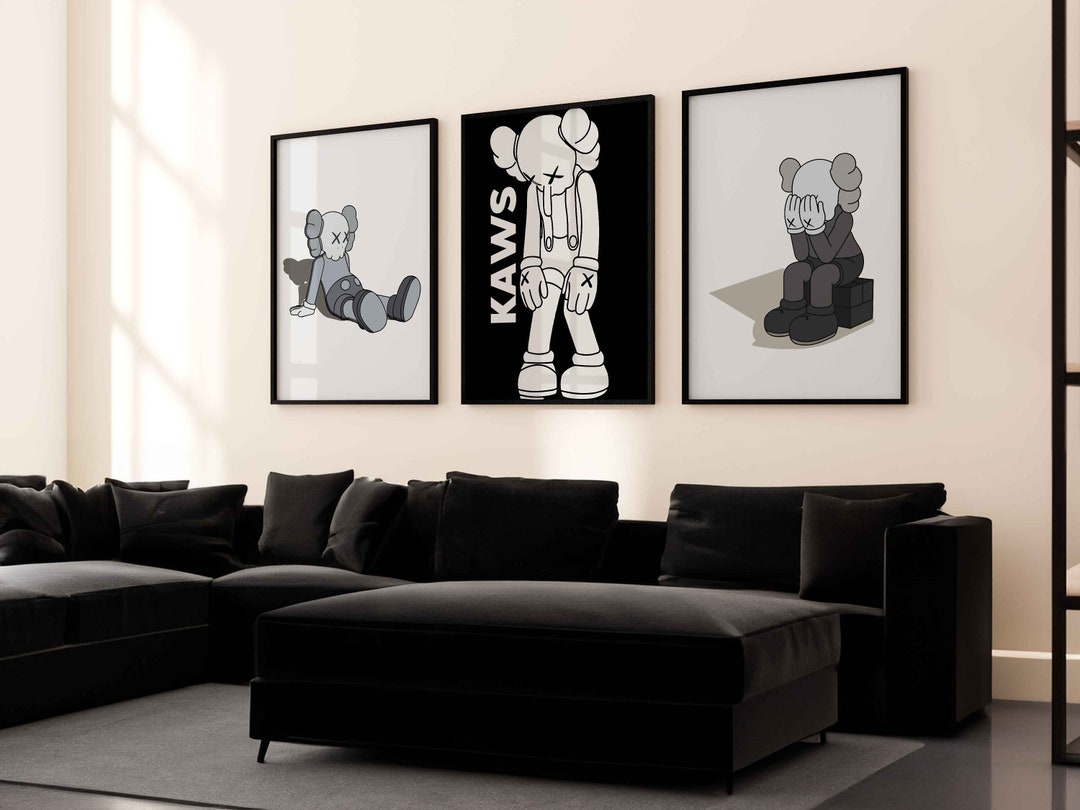 Hypebeast Toys Kaws Poster Set of 3 Prints Hypebeast Figure Printable ...