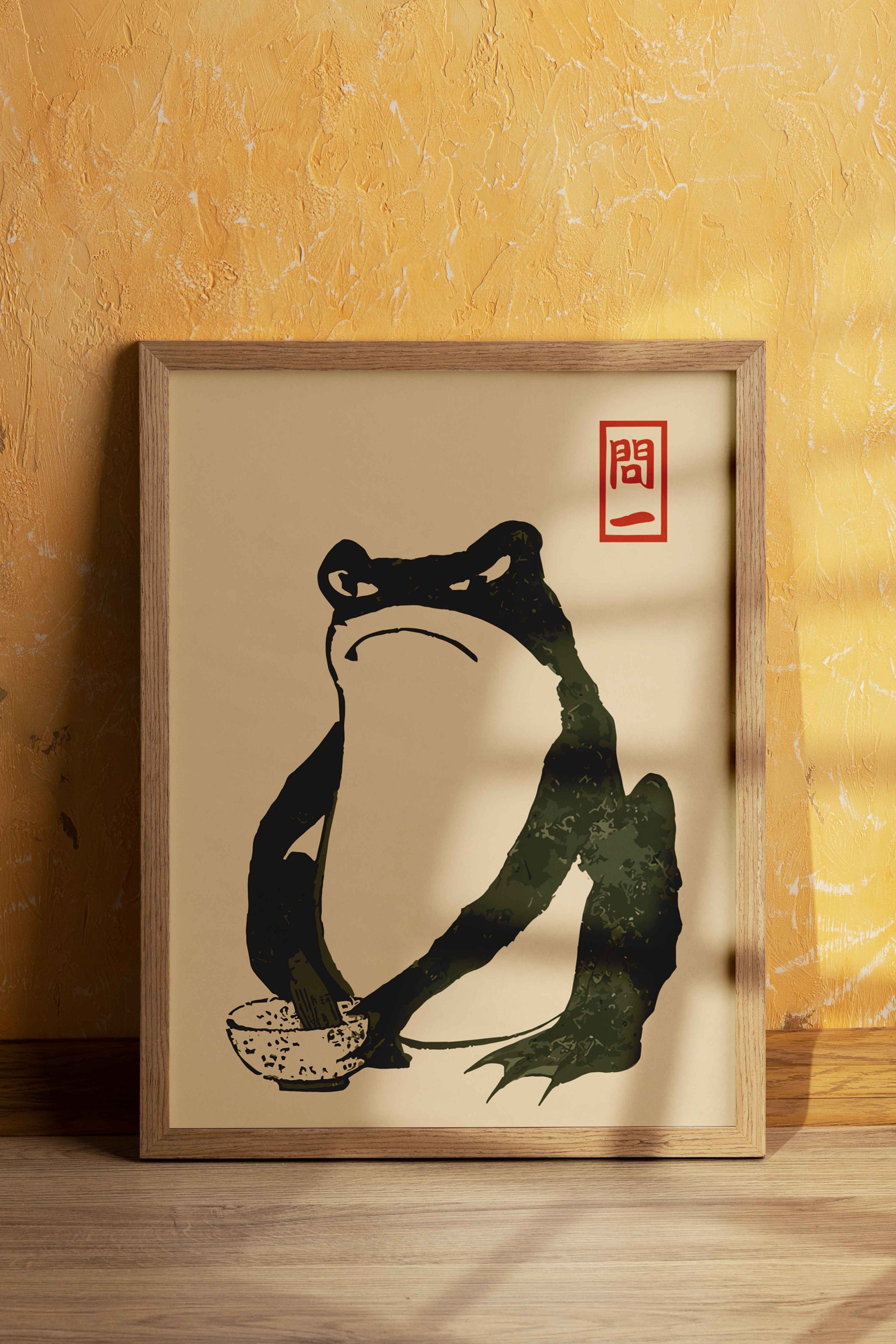 Japanese Matsumoto Hoji Frog Wall Art Set of 3 Print, Japandi Wall Art ...