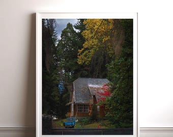 Rustic Cottage Garden Wall Art Landscape Photography Print Cottagecore Wall Art Farmhouse Decor Woodland House Cozy Home Decor Fall Poster