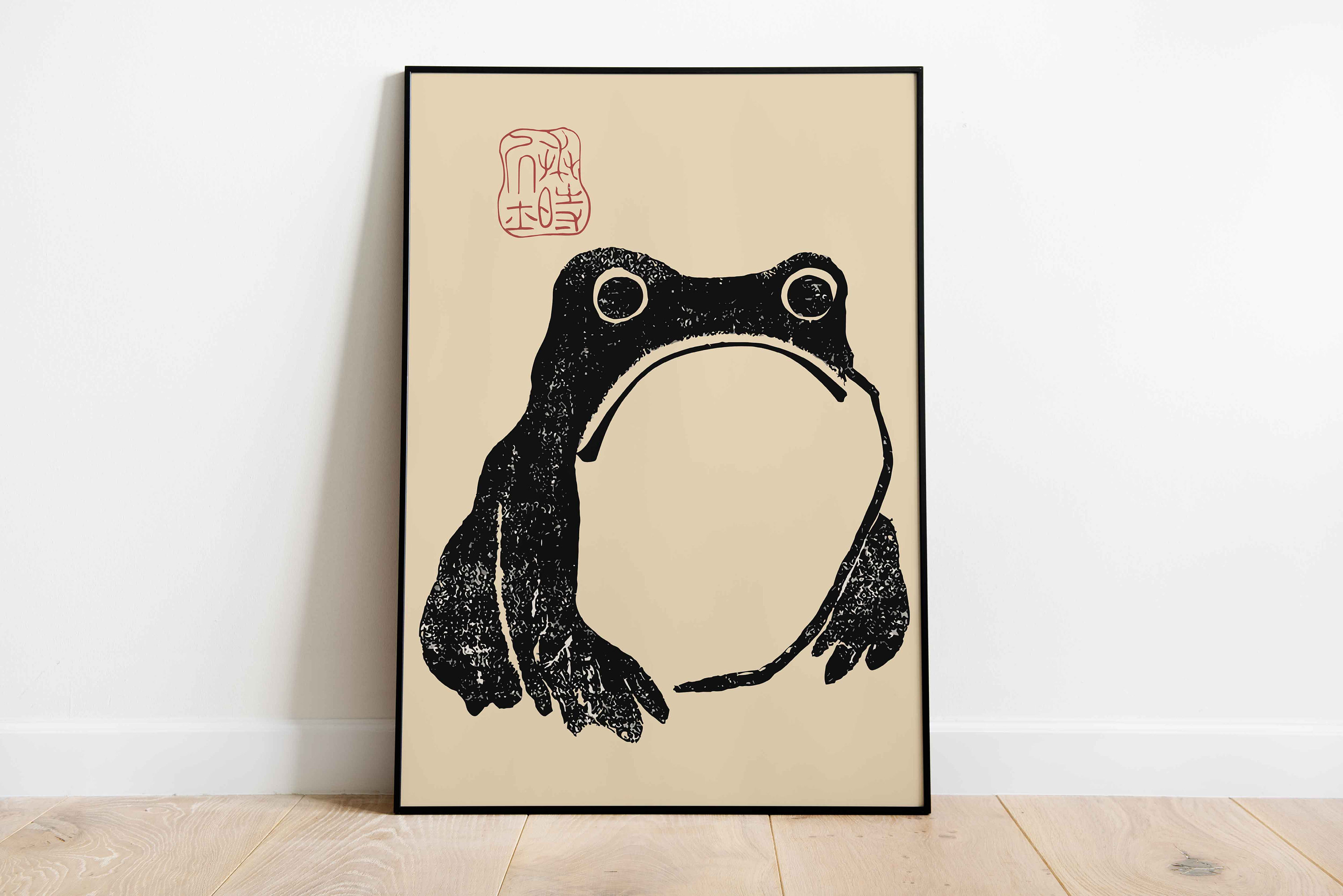 Japanese Matsumoto Hoji Frog Wall Art Set of 3 Print, Japandi Wall Art ...