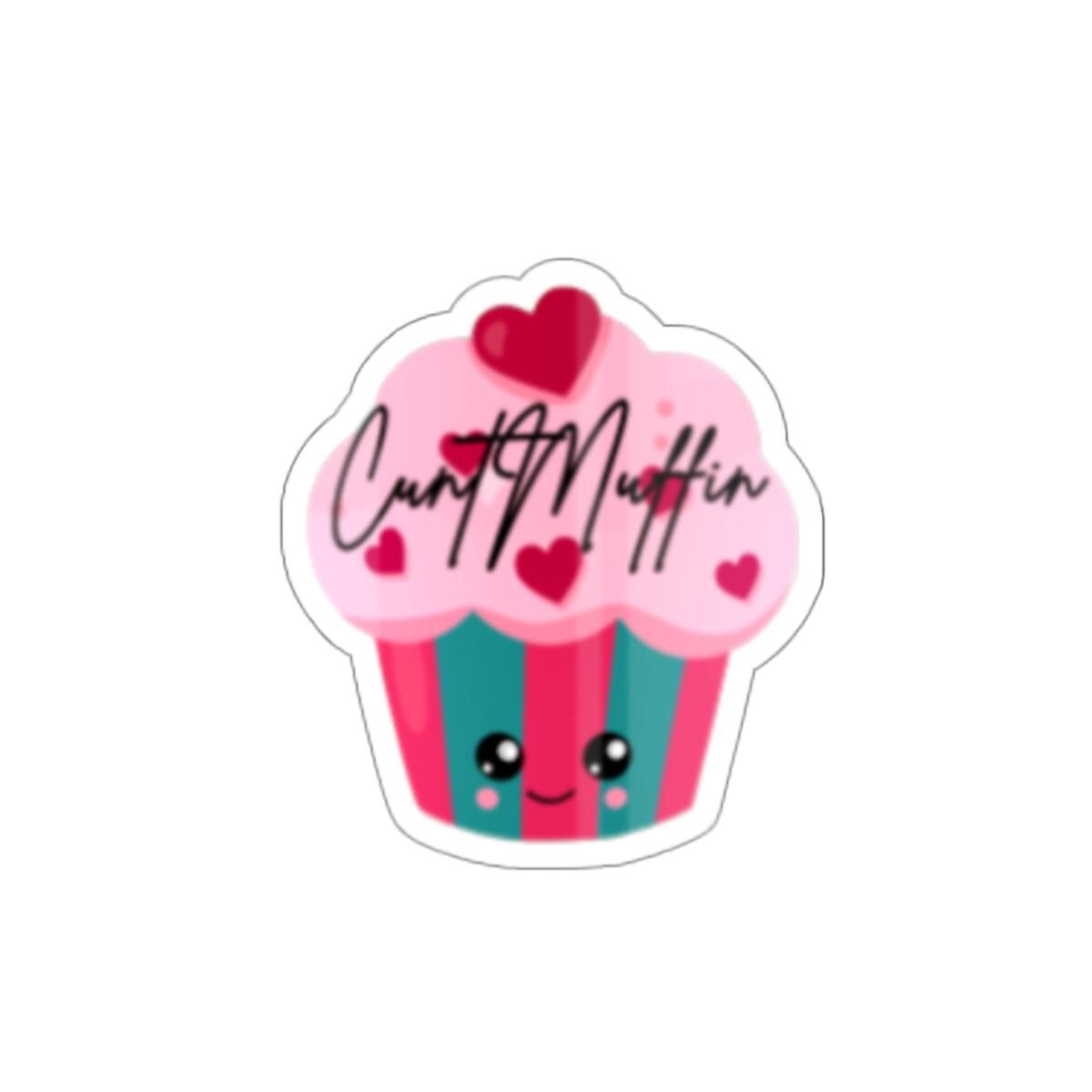 Muffin Rude Funny Cnt Muffin Kiss-cut Sticker, Offensive Cupcake Decal ...