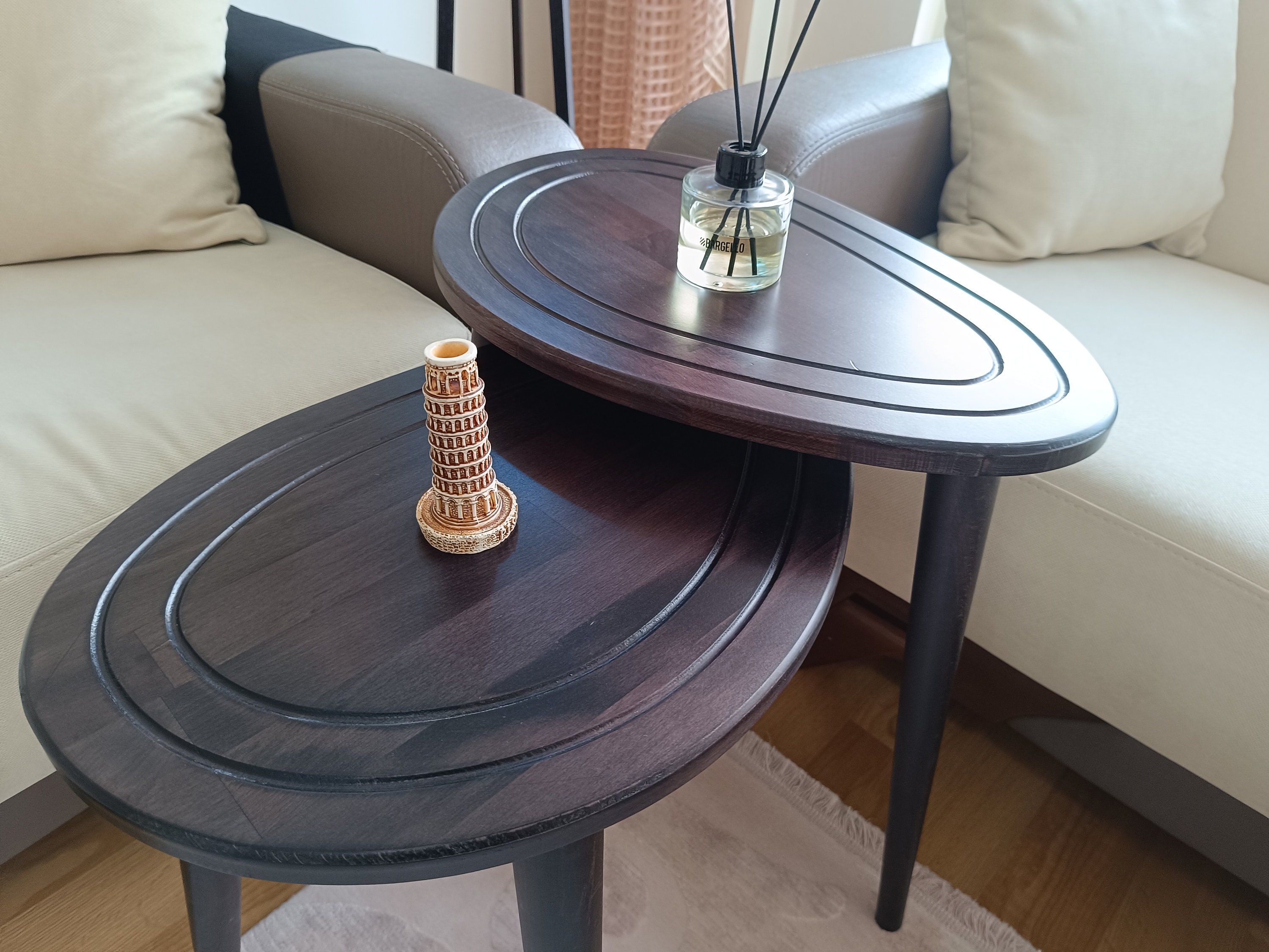 Mcm oval online coffee table