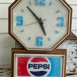 Vintage Pepsi Cola Clock - Etsy