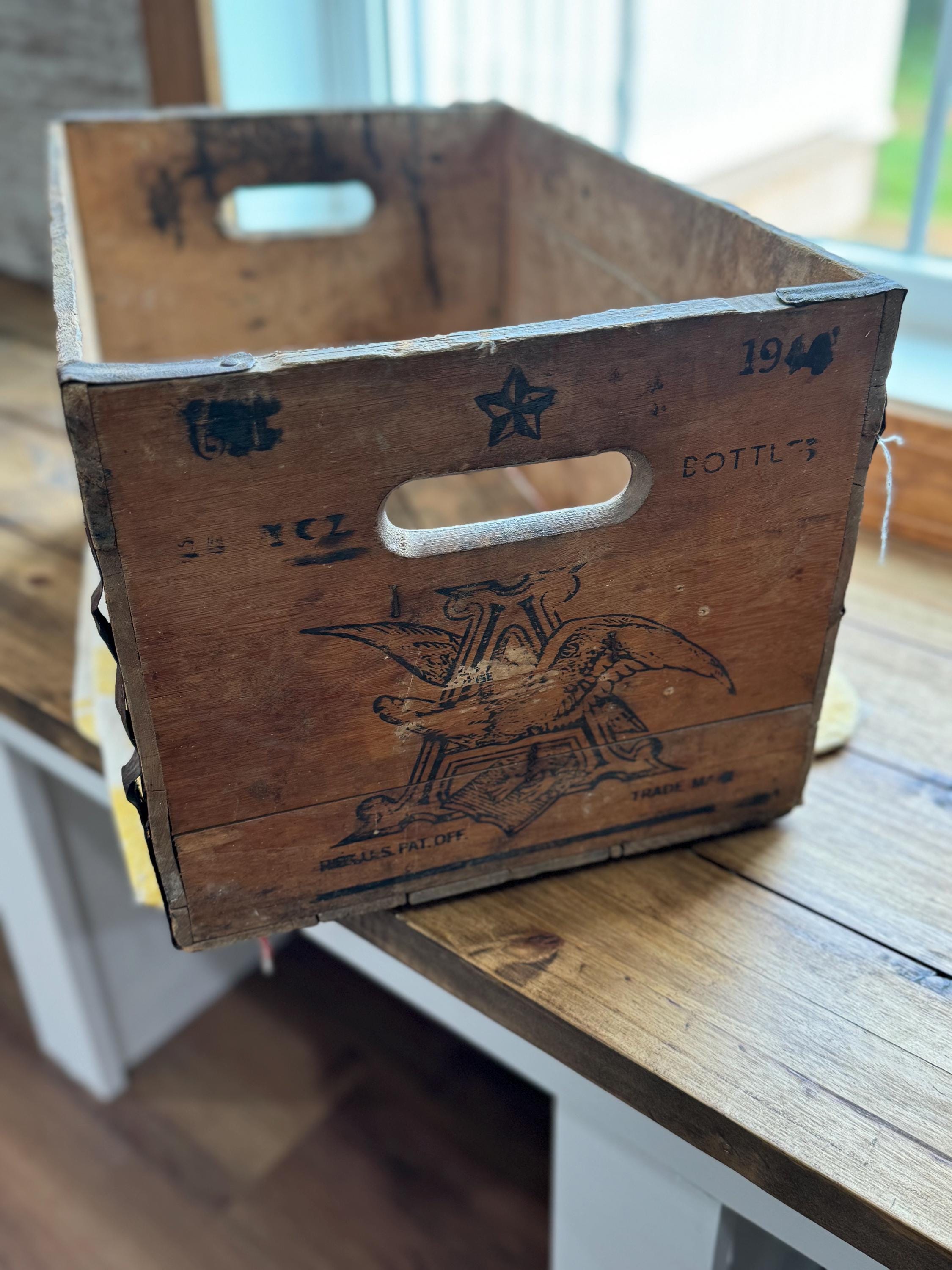 Primitive Old Antique Vintage Beer Box Original Anheuser