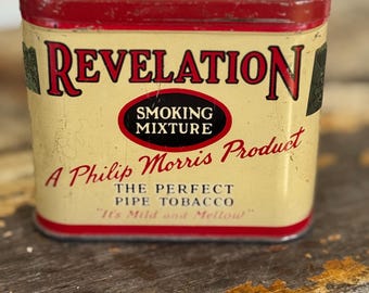 Vintage Revelation Smoking Mixture Pipe Tobacco Tin - Empty Advertising Tin