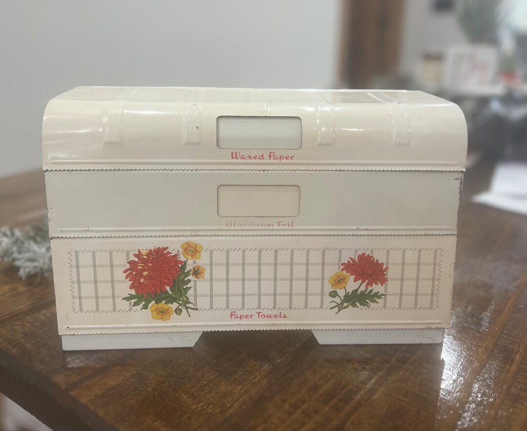 Vintage Kitchen Paper Towel, Aluminum Foil & Wax Paper Dispenser