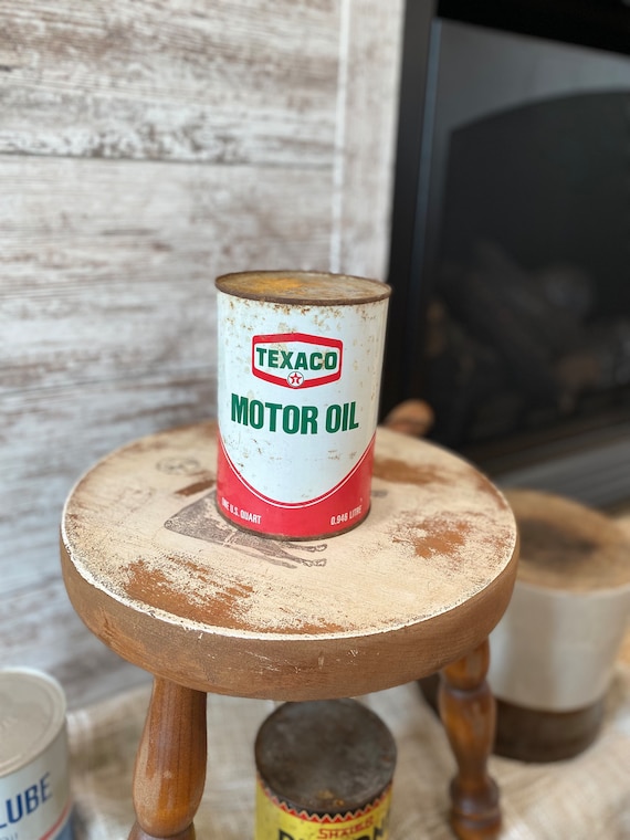 Vintage Texaco Motor Oil Can: Unopened One Quart, Advertising Vintage Texaco Motor Oil Can: Unopened One Quart, Advertising