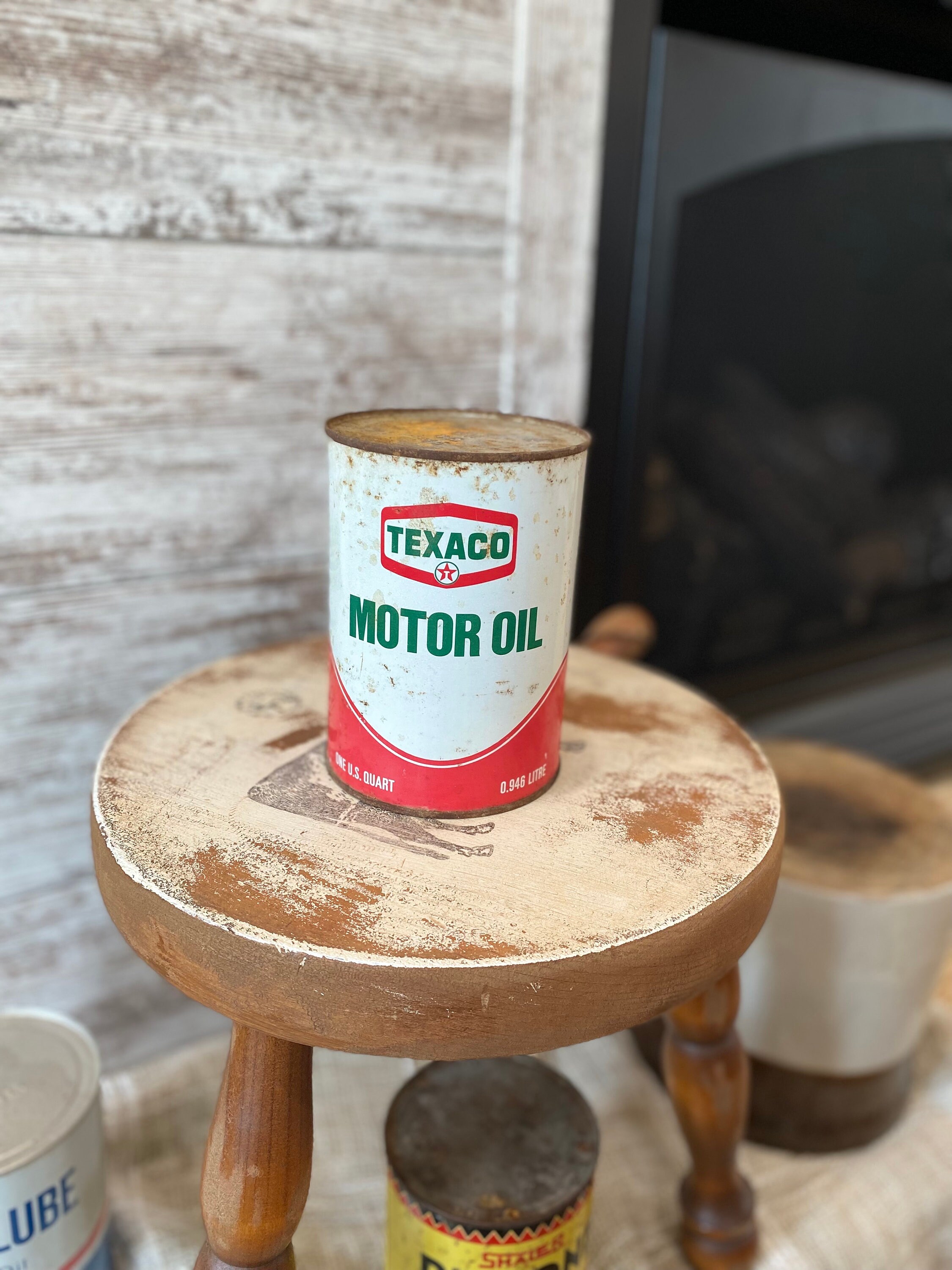 Vintage Texaco Motor Oil Can: Unopened One Quart, Advertising