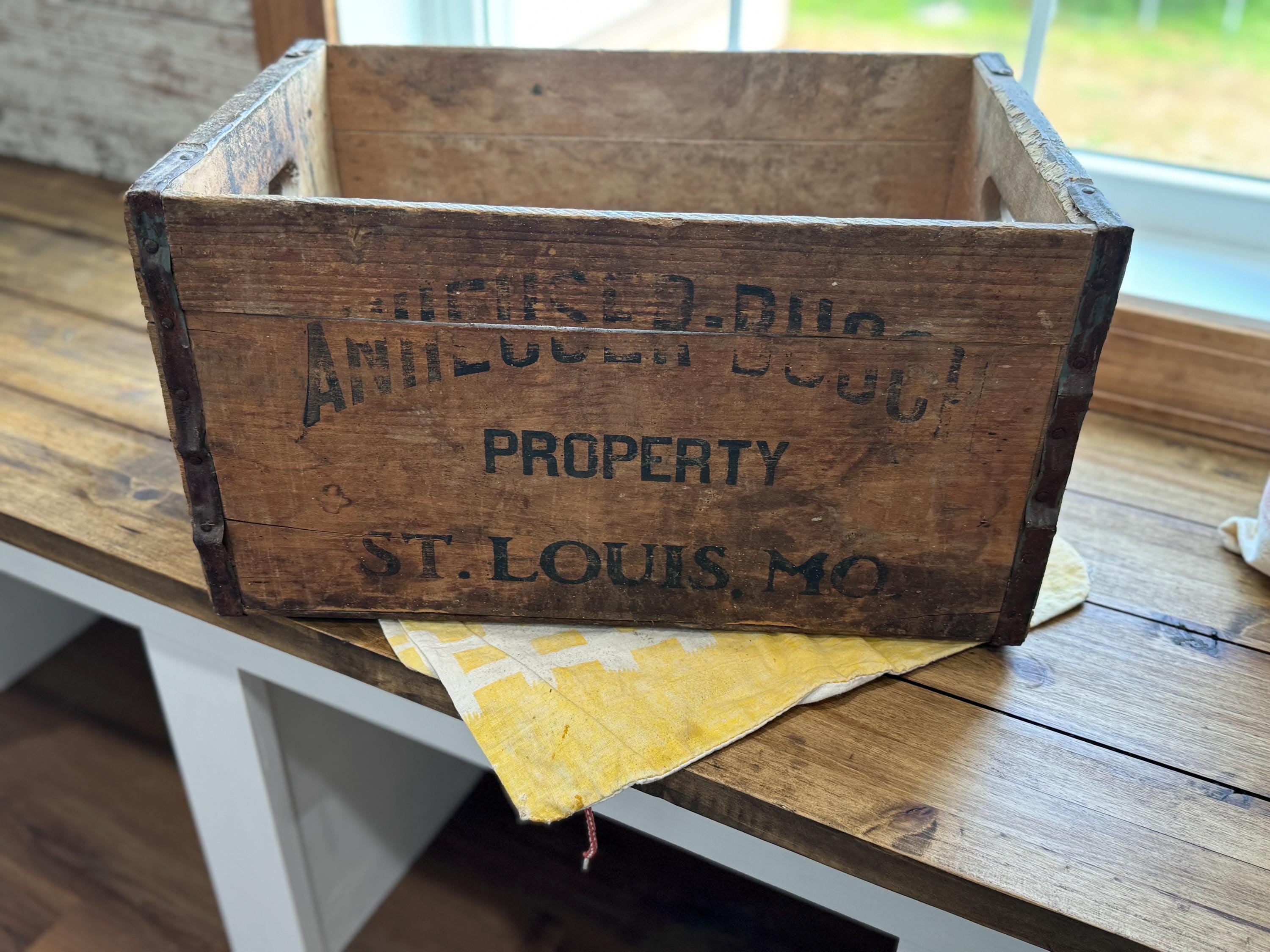 アメリカビールボックス Anheuser-Busch ビンテージビールケース