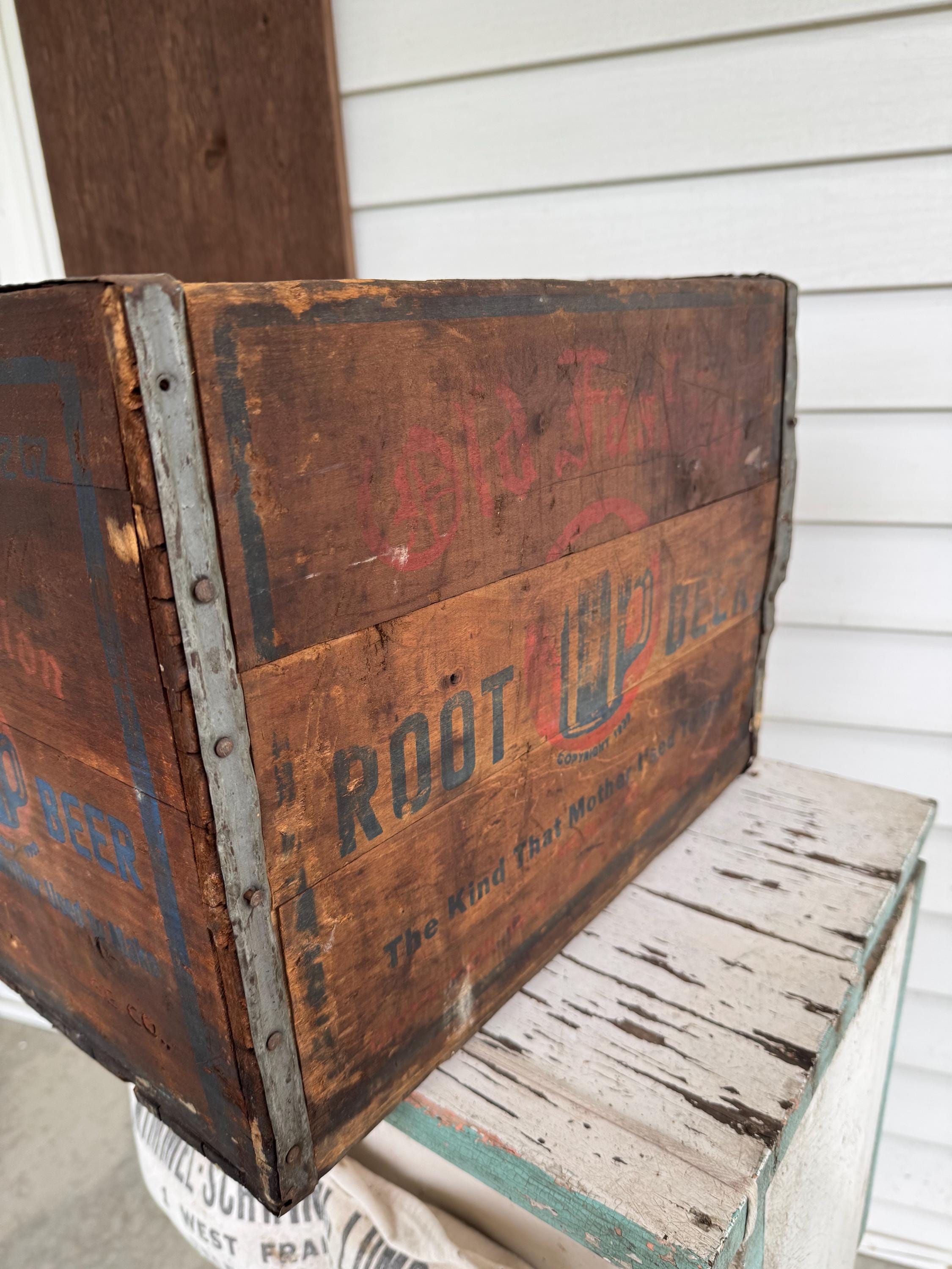 Vintage 1930s Root Beer Wood Box: Soda Advertising Crate - Etsy