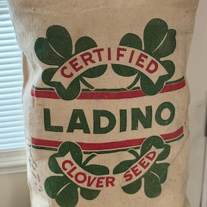 Original primitive traditional grain sack pillow, Christmas grain sack pillow, advertising pillow SHIPS FREE