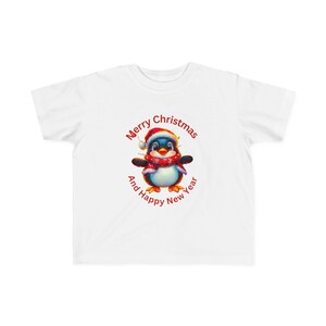 Adorable Penguin Christmas Toddler Tee, Cute Holiday Shirt, Kids Winter Clothing, Penguin Lover Gift, Toddler Christmas Apparel