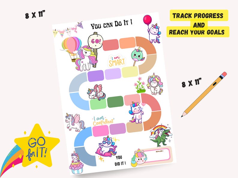 Unicorn-themed Reward Chart – Printable Kids Behavior Chart - Etsy